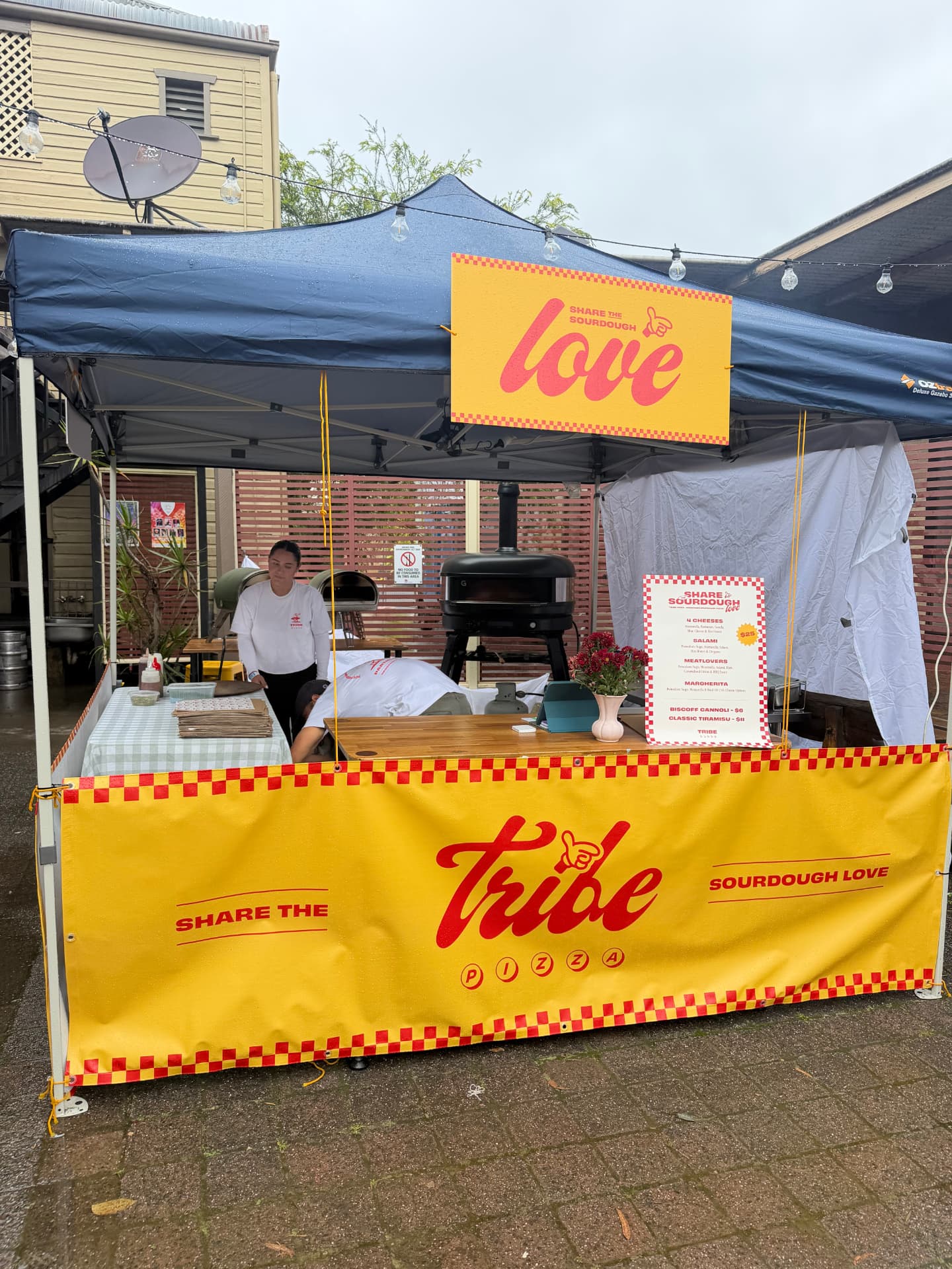 Tribe Pizza stall with Gozney oven at a local market